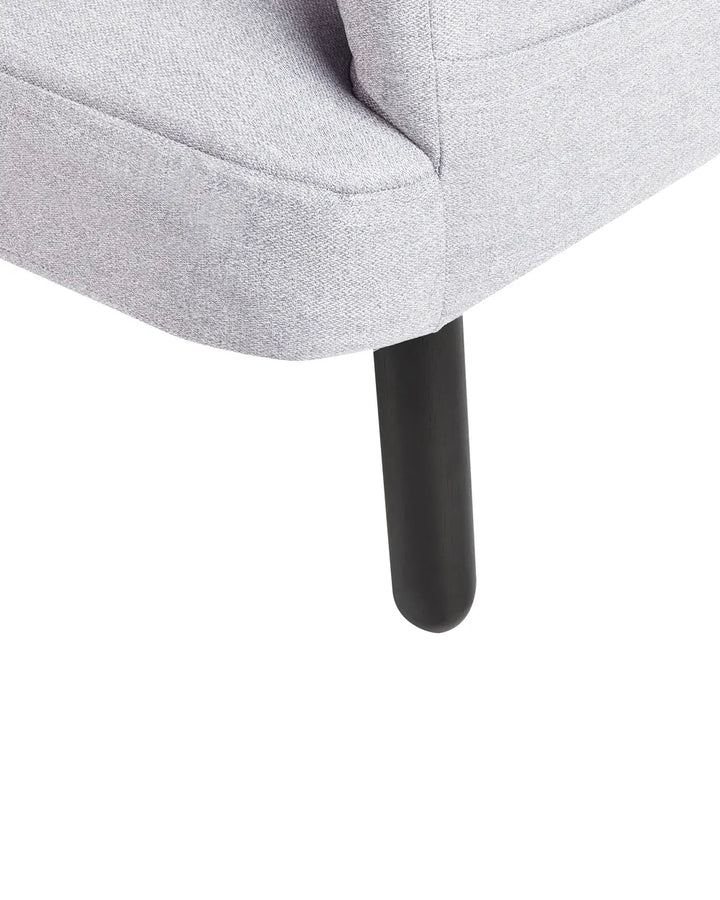 Recliner Chair with Footstool Fabric Grey Ambrie