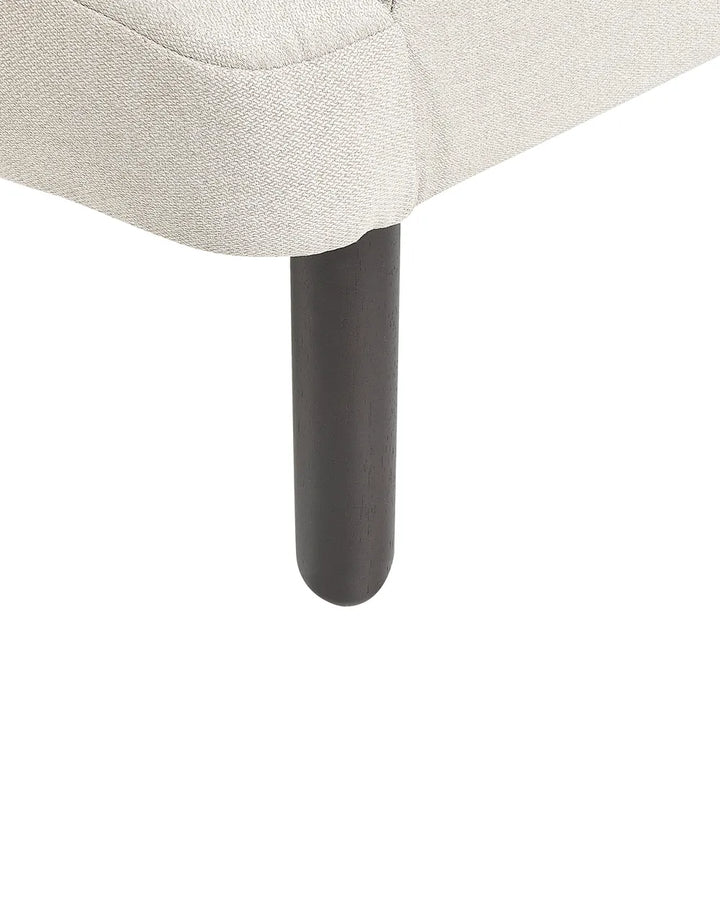 Recliner Chair with Footstool Faux Linen Light Beige Ambrie