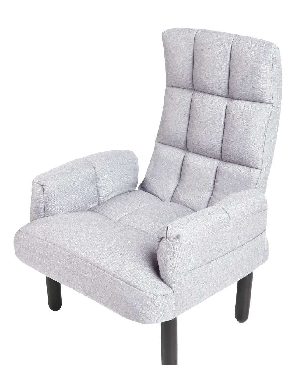Recliner Chair with Footstool Fabric Grey Ambrie