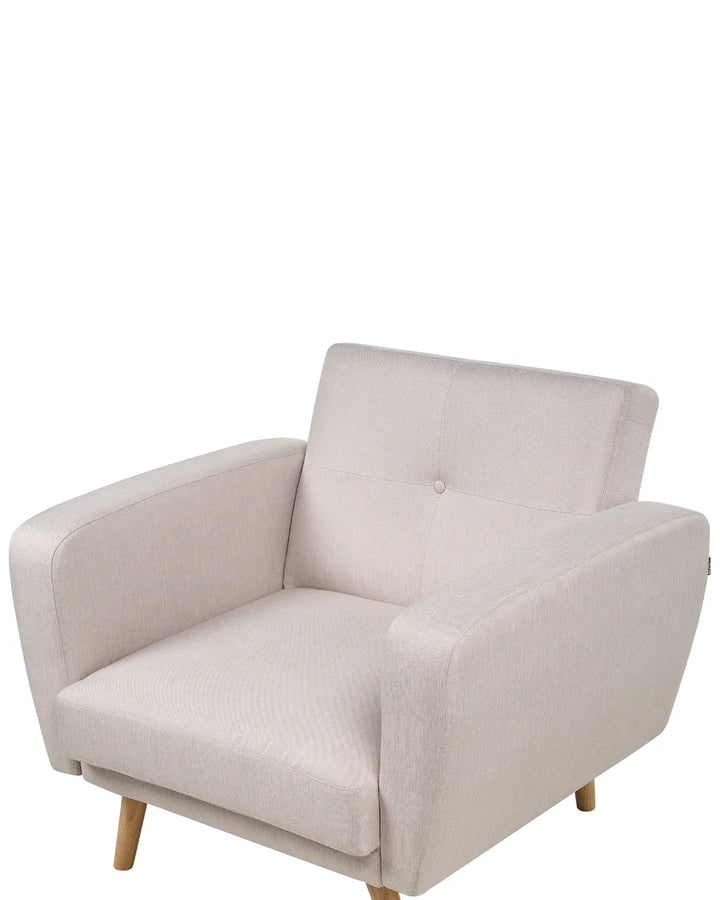 Armchair Fabric Light Beige Raeliegh