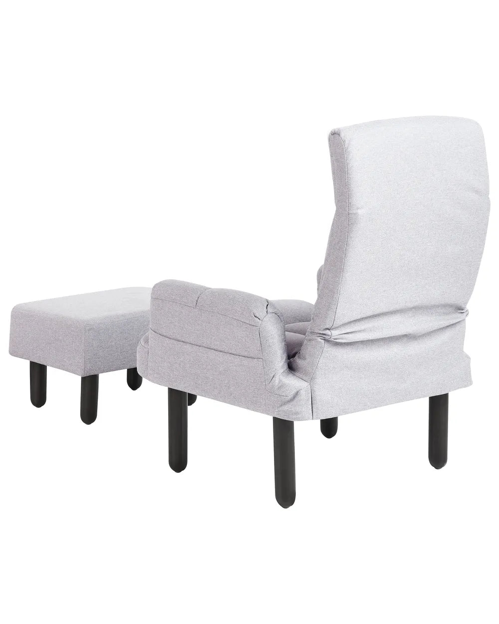 Recliner Chair with Footstool Fabric Grey Ambrie