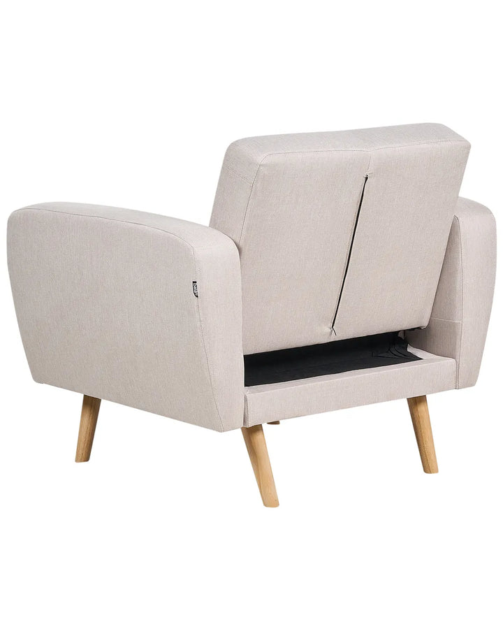Armchair Fabric Light Beige Raeliegh