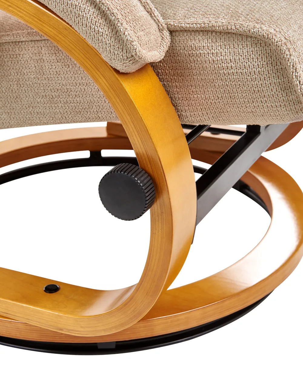 Massage Chair with Footstool Fabric Beige Arliana