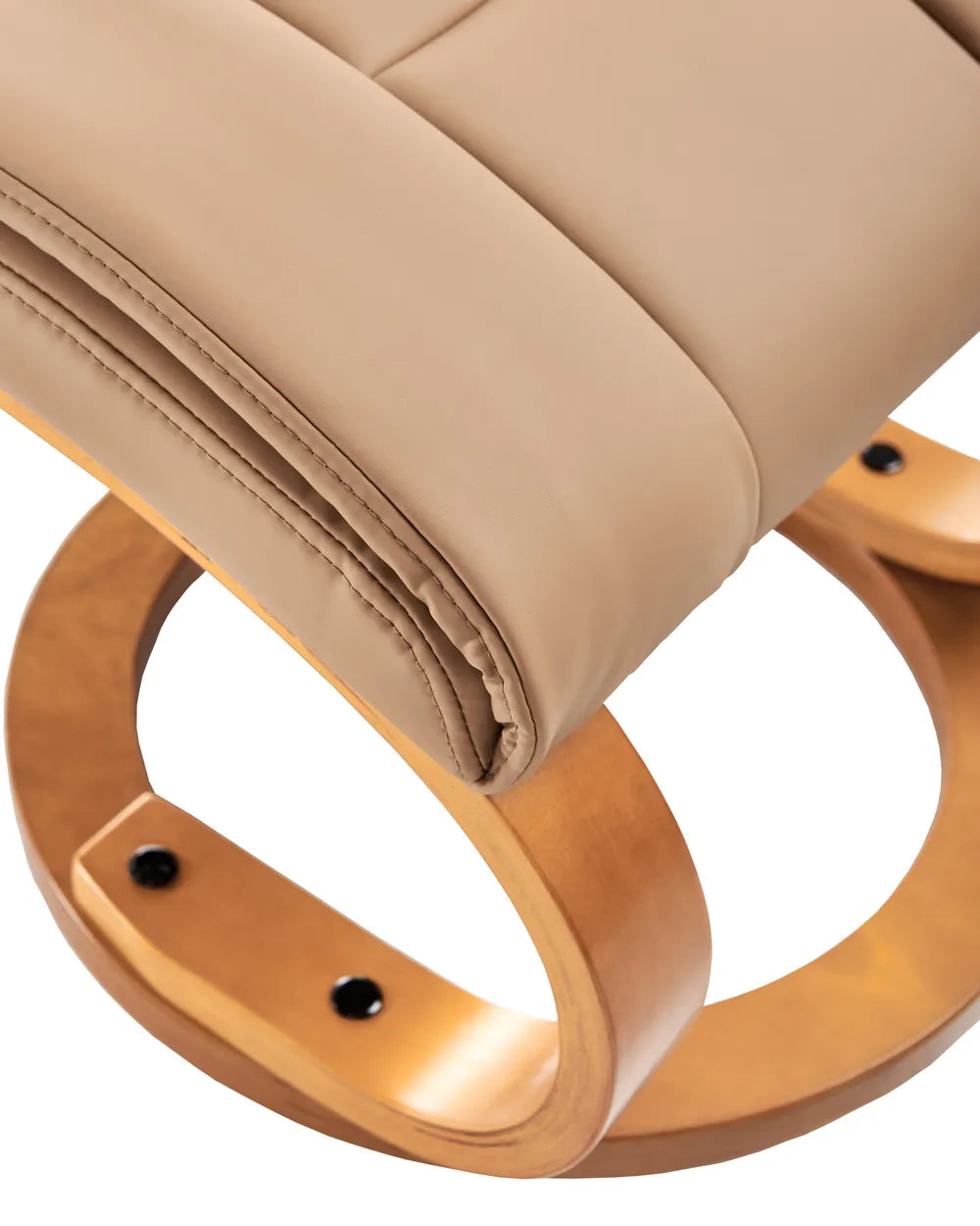 Massage Chair with Footstool Faux Leather Sand Beige Silton