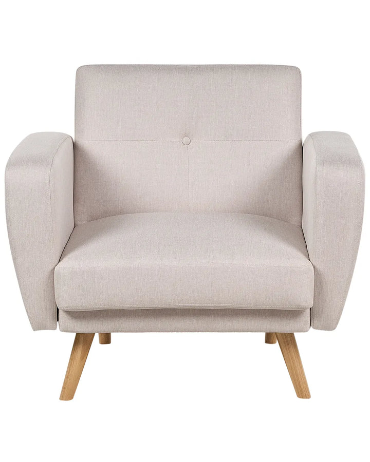 Armchair Fabric Light Beige Raeliegh
