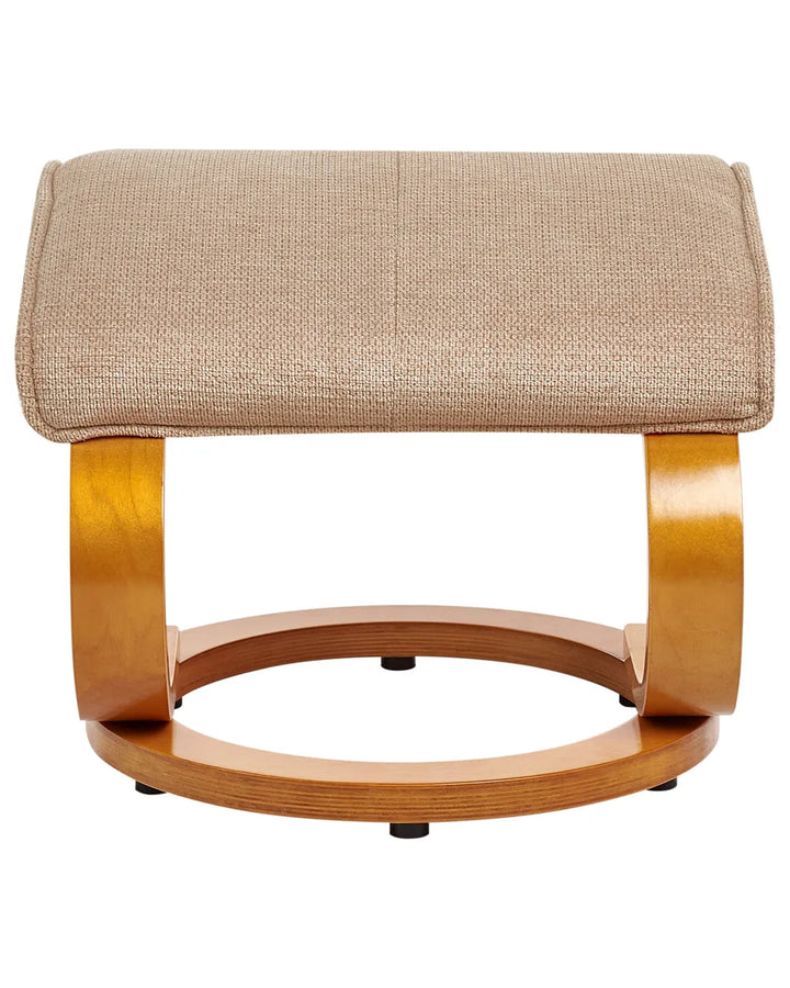 Massage Chair with Footstool Fabric Beige Arliana