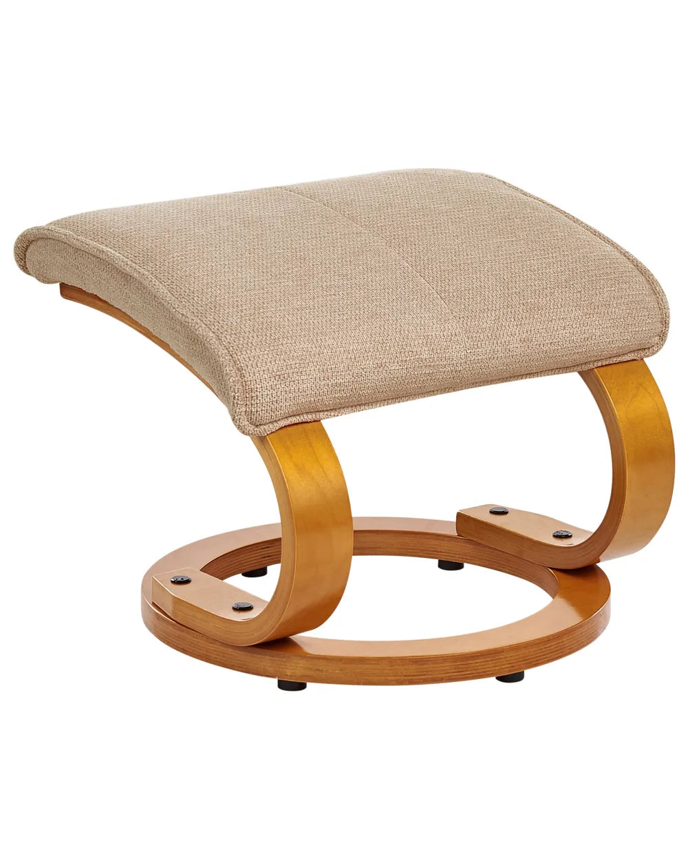 Massage Chair with Footstool Fabric Beige Arliana