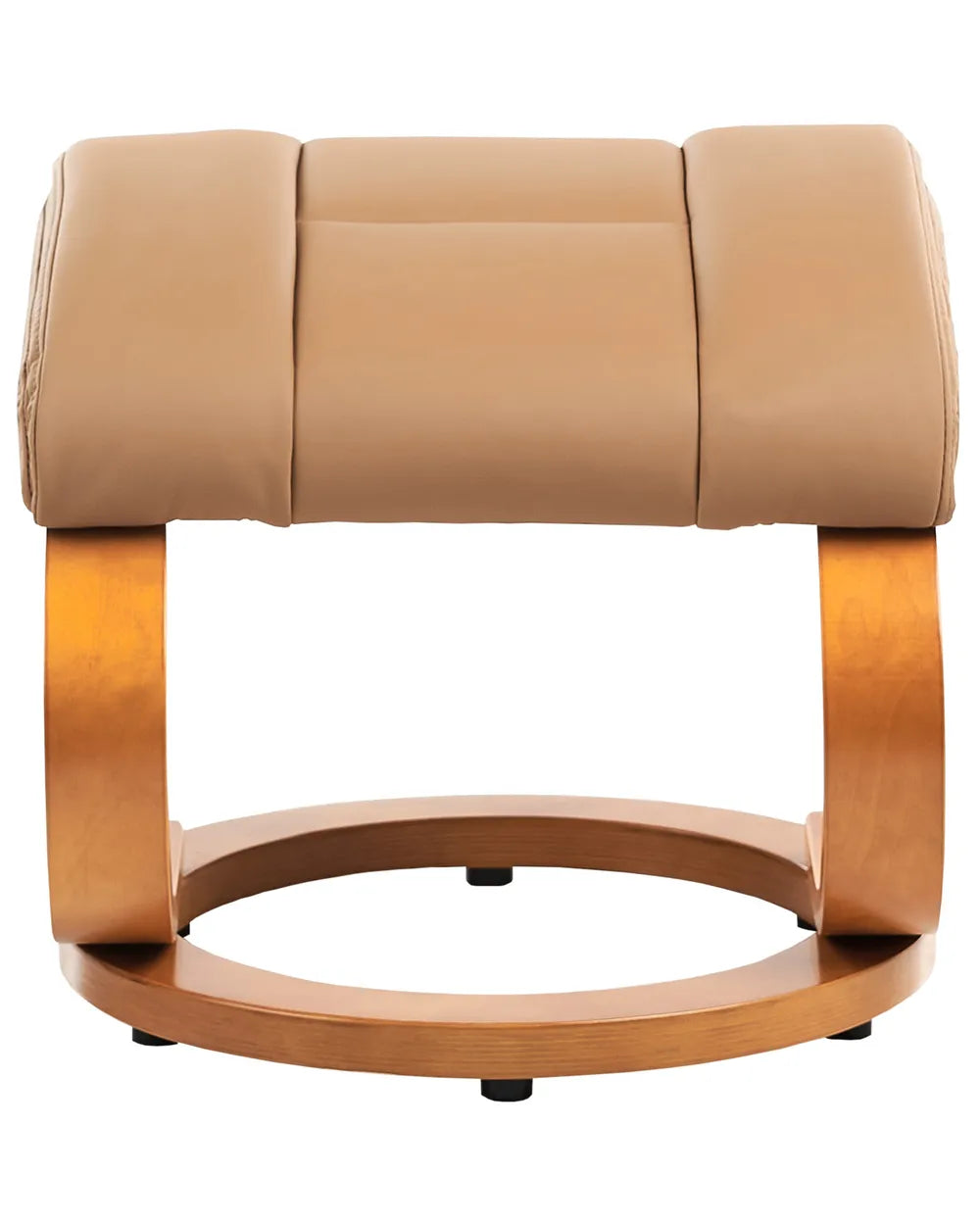 Massage Chair with Footstool Faux Leather Sand Beige Silton