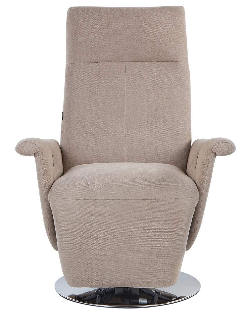 Recliner Chair With Footrest Fabric Taupe Keyri