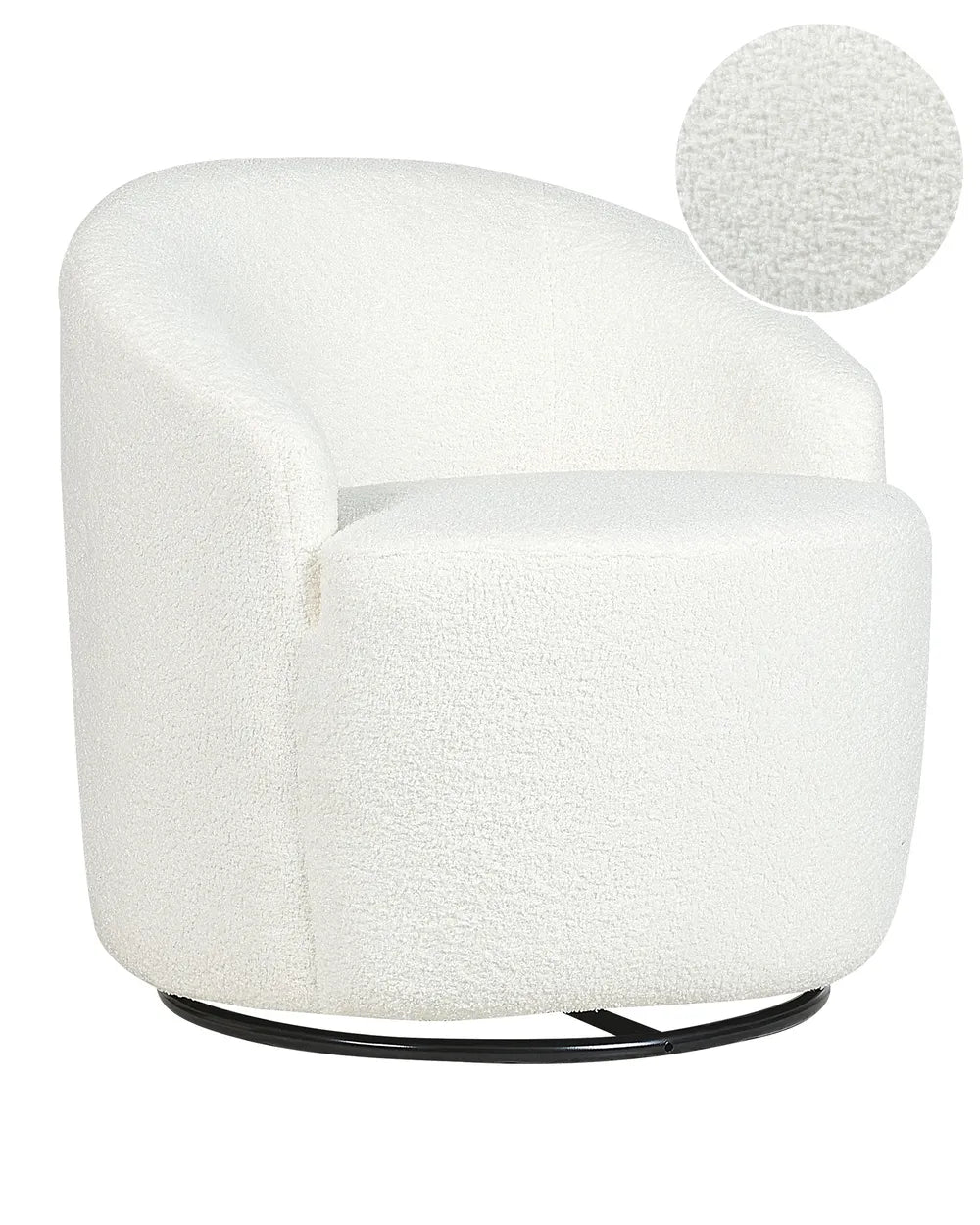 White textured armchair on a white background