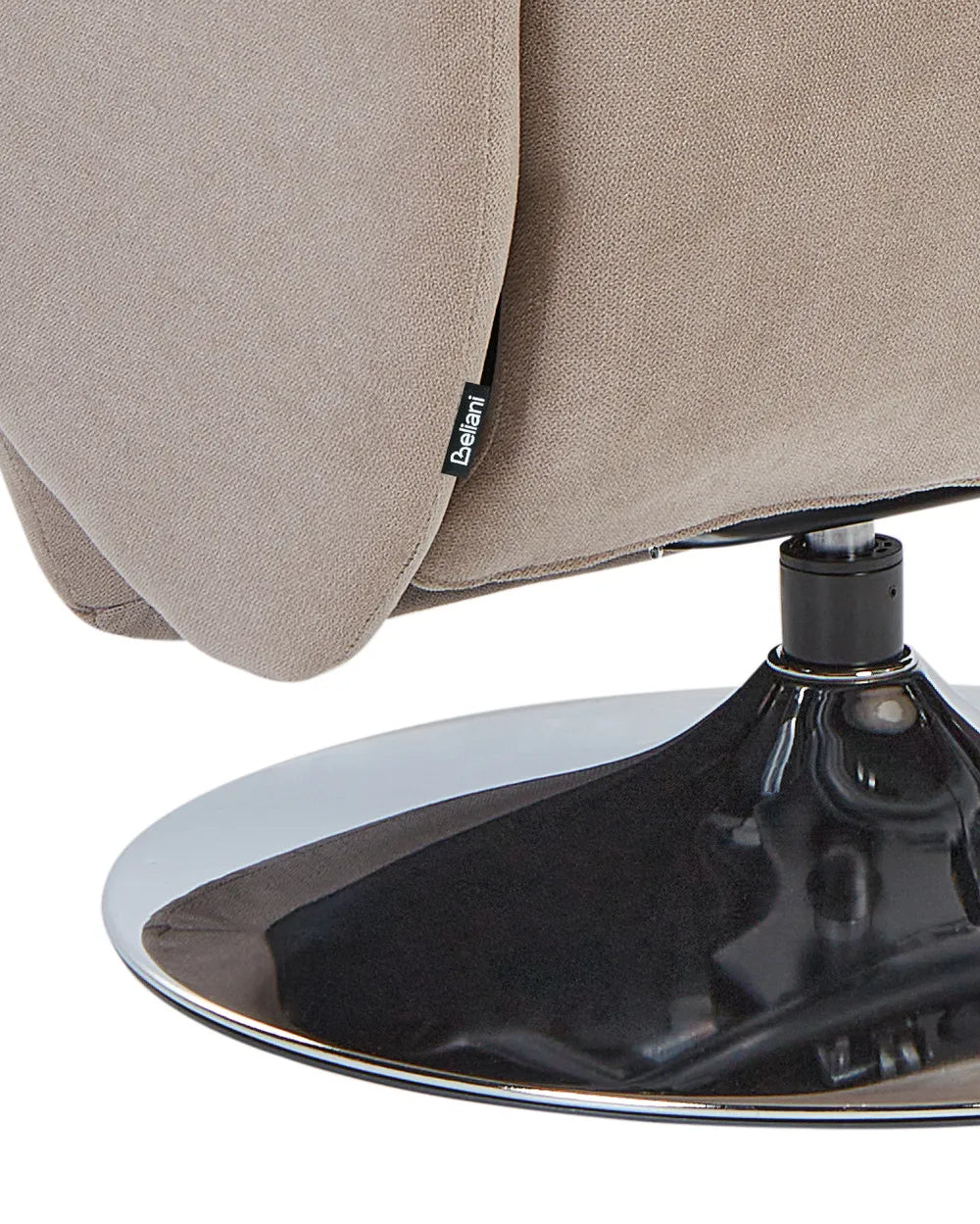 Recliner Chair With Footrest Fabric Taupe Keyri