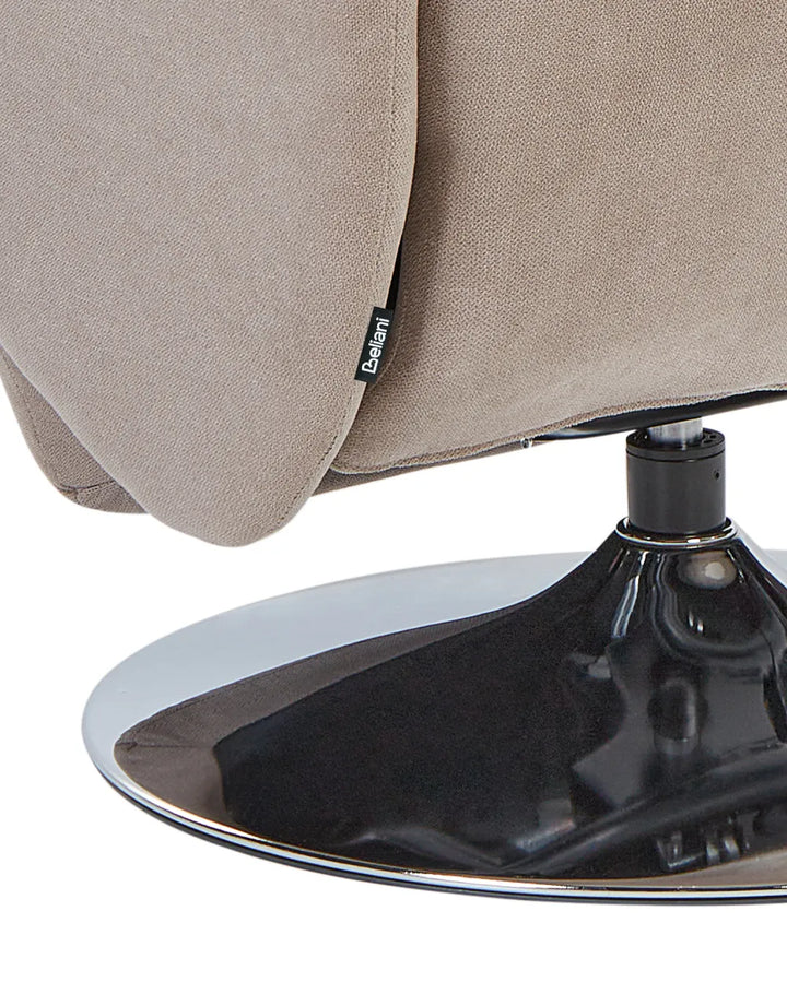 Recliner Chair With Footrest Fabric Taupe Keyri