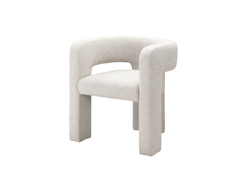 Beige armchair on a white background