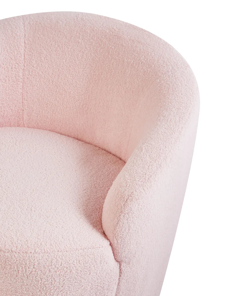 Swivel Armchair Boucle Pastel Pink Halcott