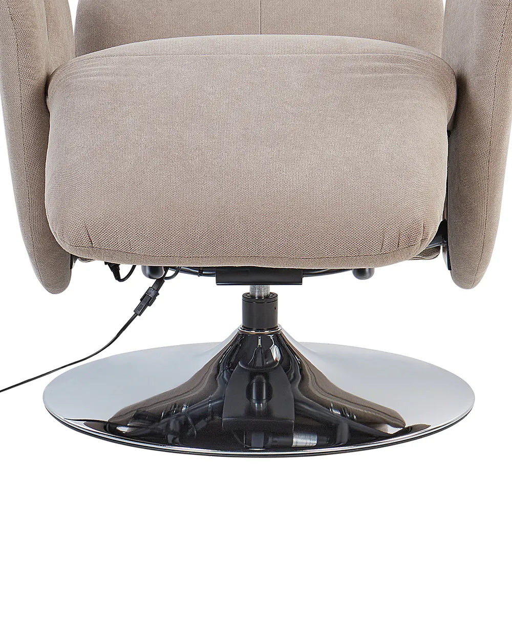 Recliner Chair With Footrest Fabric Taupe Keyri