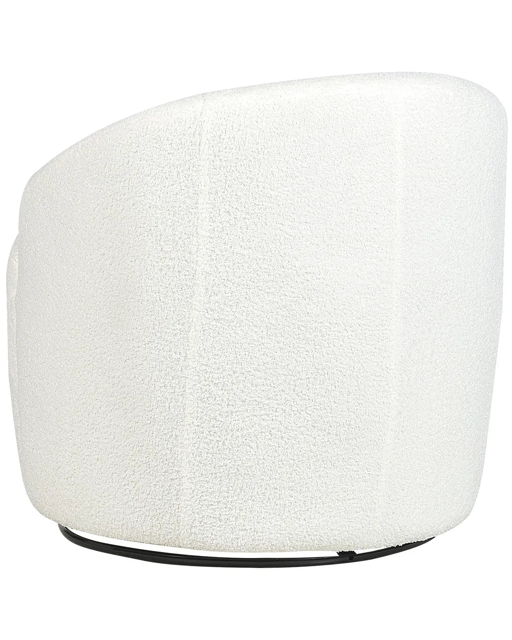 Swivel Armchair Boucle Off-White Halcott
