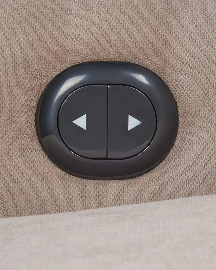 Recliner Chair With Footrest Fabric Taupe Keyri