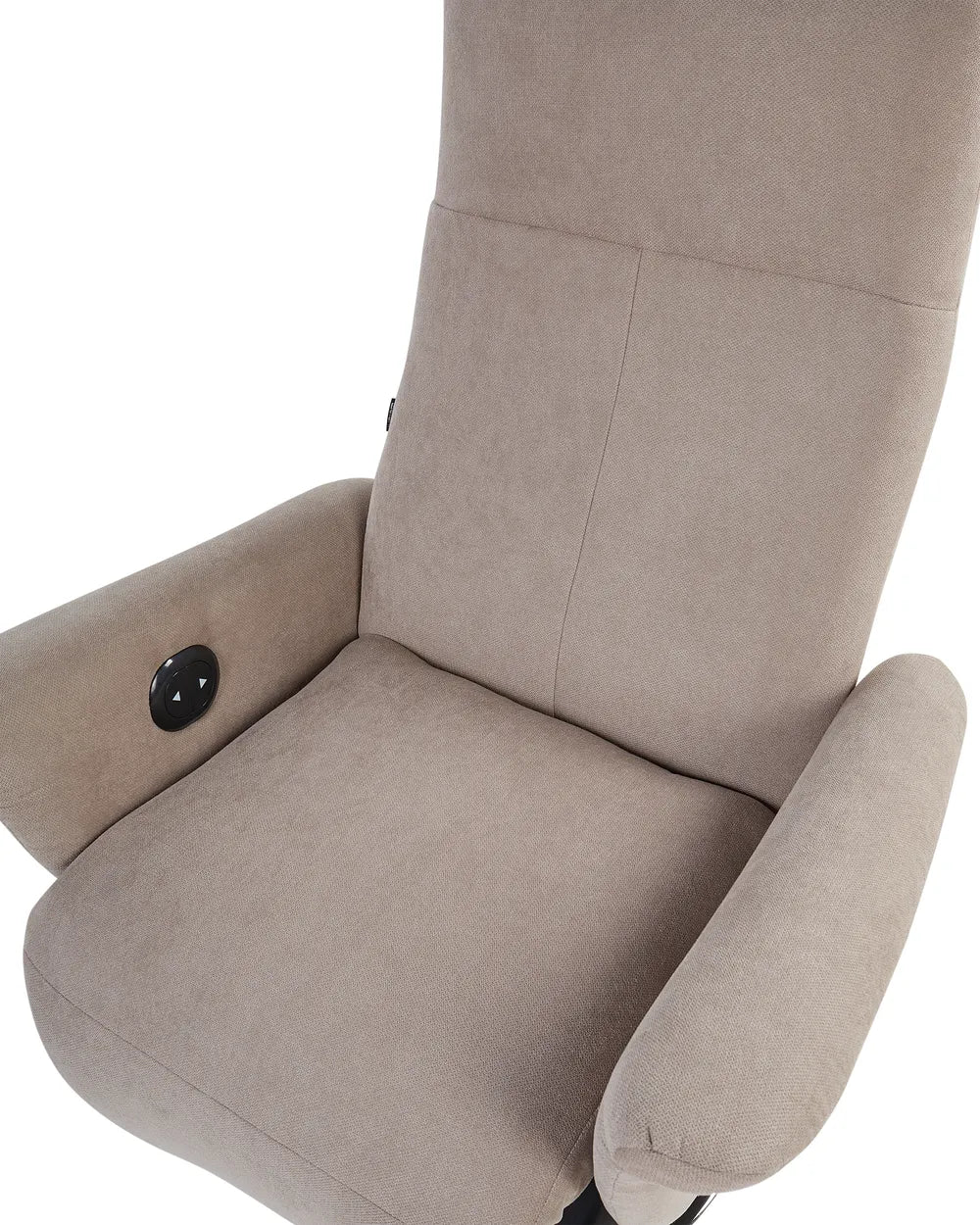 Recliner Chair With Footrest Fabric Taupe Keyri