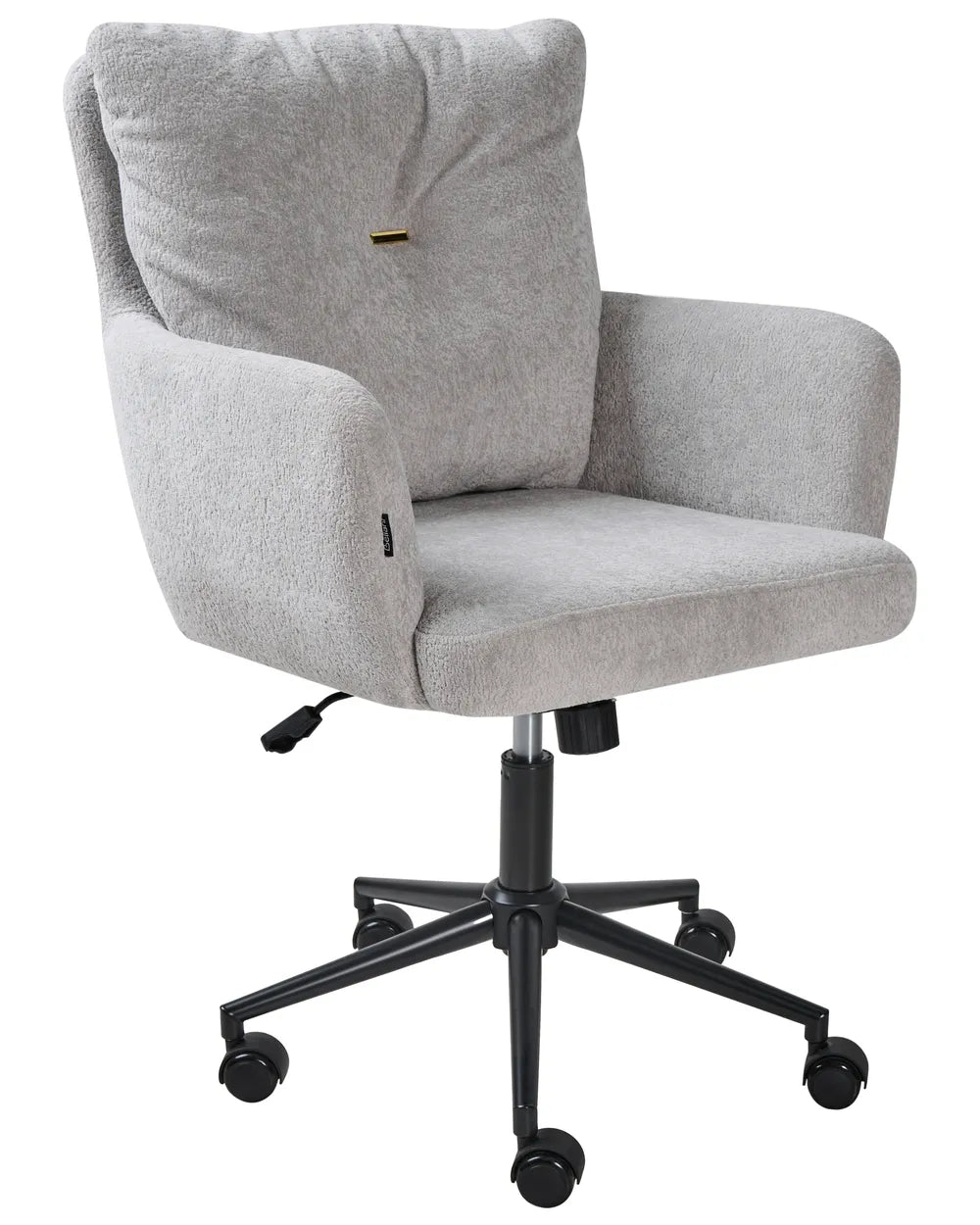 Desk Chair Faux Fur Grey Brionni