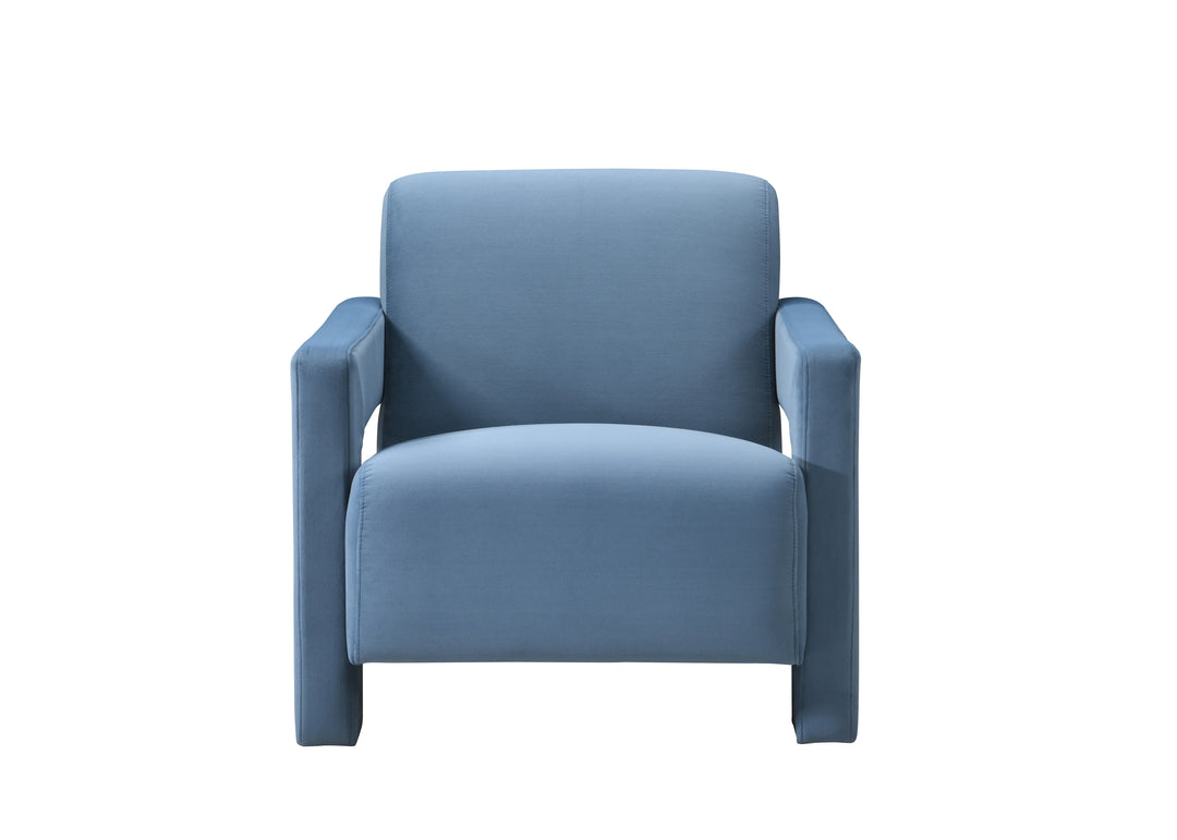 Blue armchair on a white background