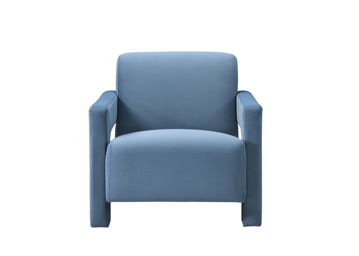 Blue armchair on a white background