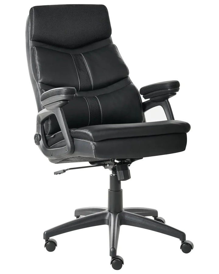 Executive Chair Faux Leather Black Louise