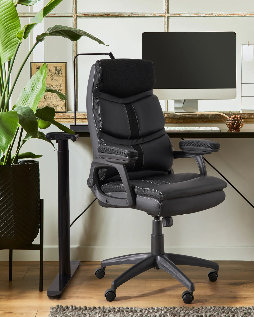 Executive Chair Faux Leather Black Louise