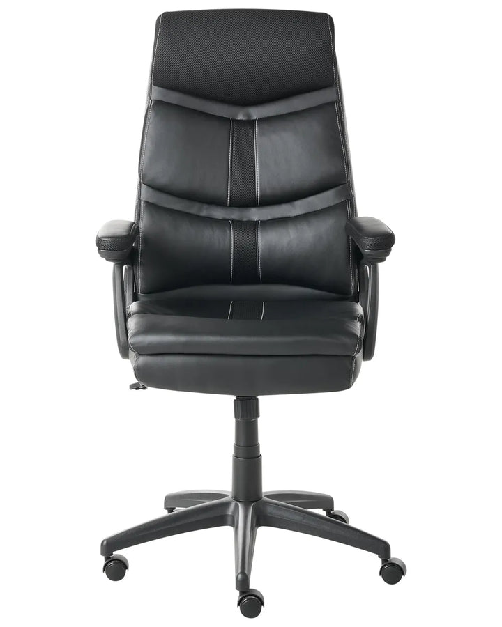 Executive Chair Faux Leather Black Louise