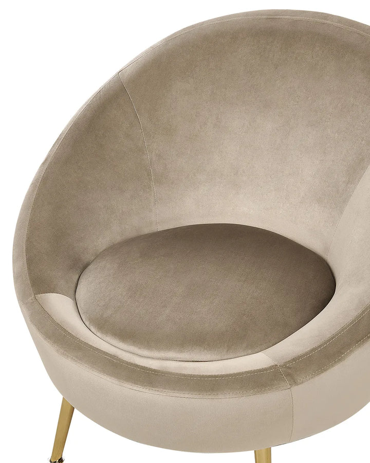 Armchair Velvet Taupe Avianna