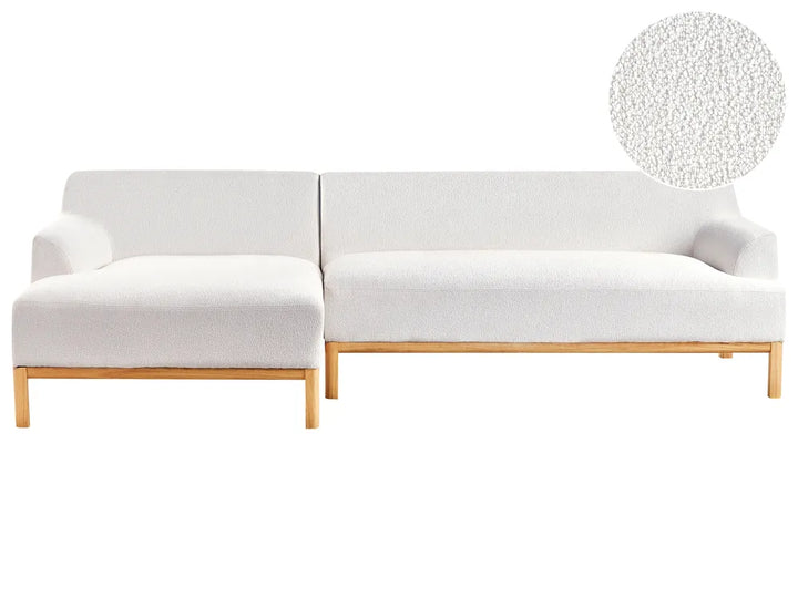 Corner Sofa 3 Seater Boucle Off-White Right Hand Azuri