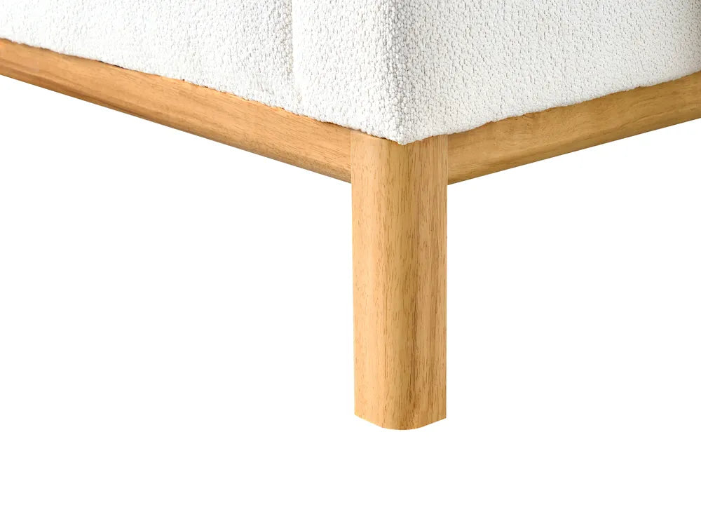 Corner Sofa 3 Seater Boucle Off-White Right Hand Azuri