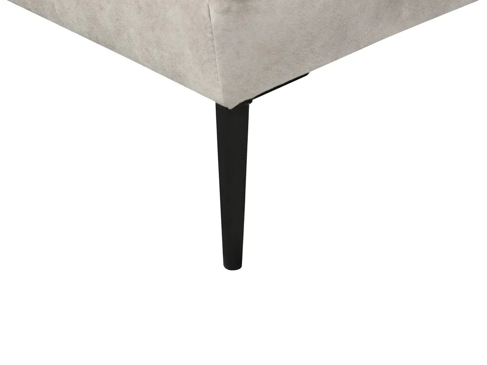 Corner Sofa 3 Seater Velvet Grey Right Hand Weller