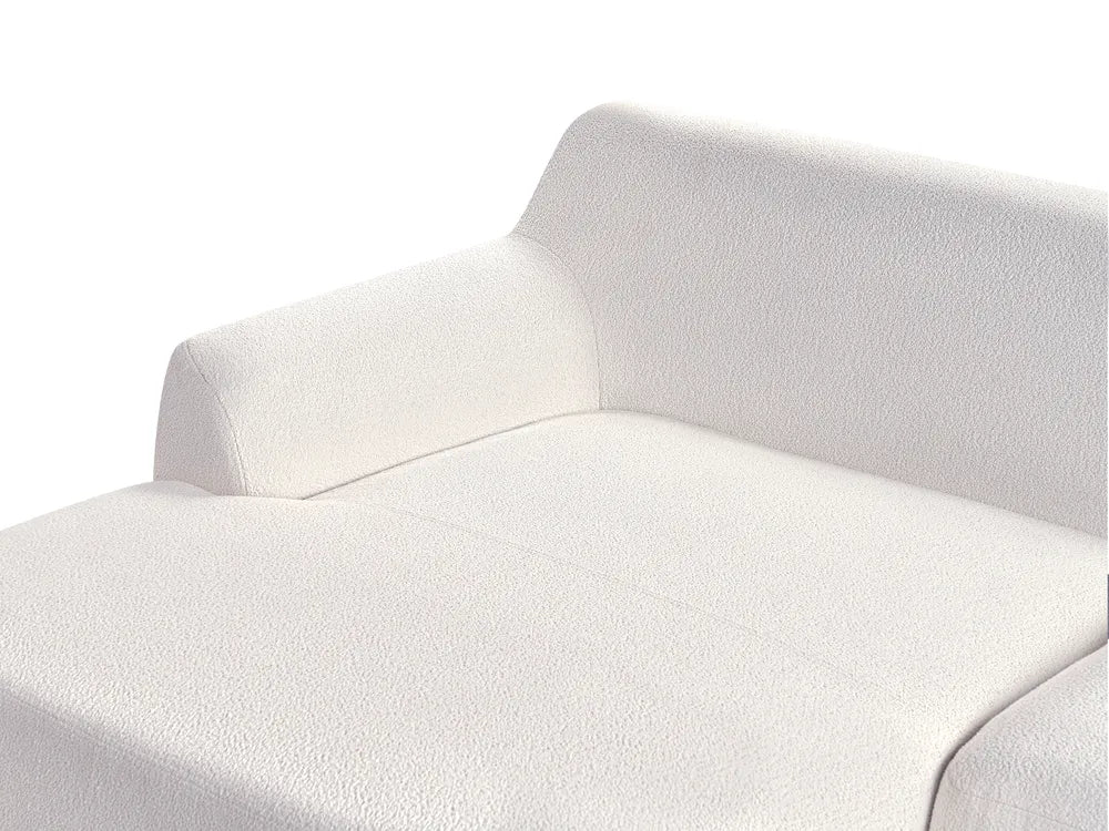 Corner Sofa 3 Seater Boucle Off-White Right Hand Azuri
