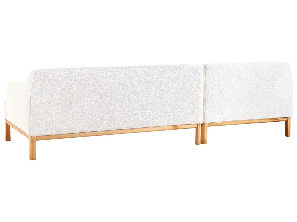 Corner Sofa 3 Seater Boucle Off-White Right Hand Azuri