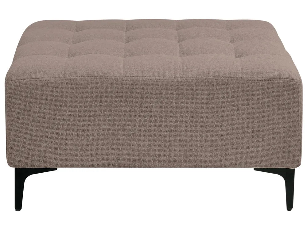 Modular Corner Sofa Bed 4 Seater Fabric Taupe with Ottoman Left Hand Denby