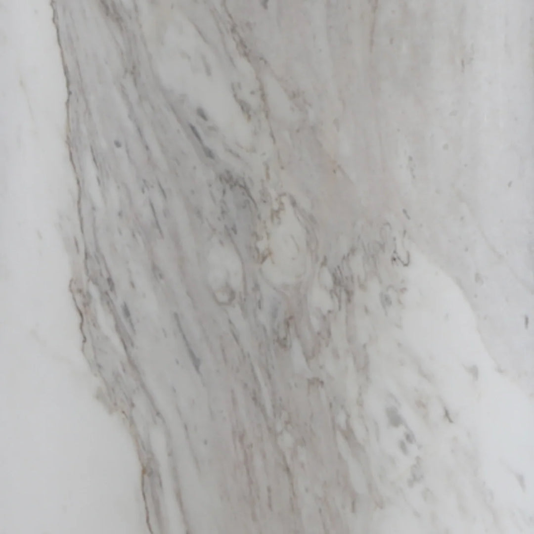 Salt White Marble Column Side Table