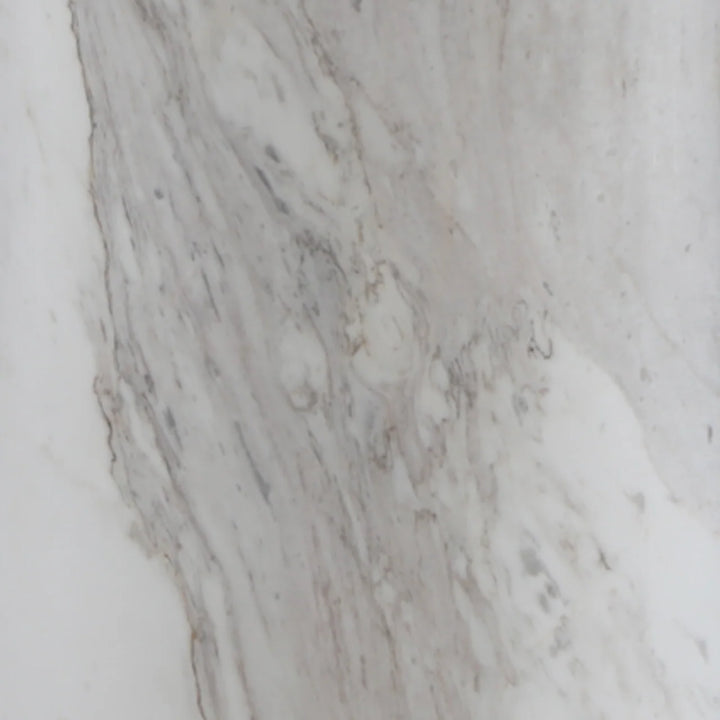 Salt White Marble Column Side Table