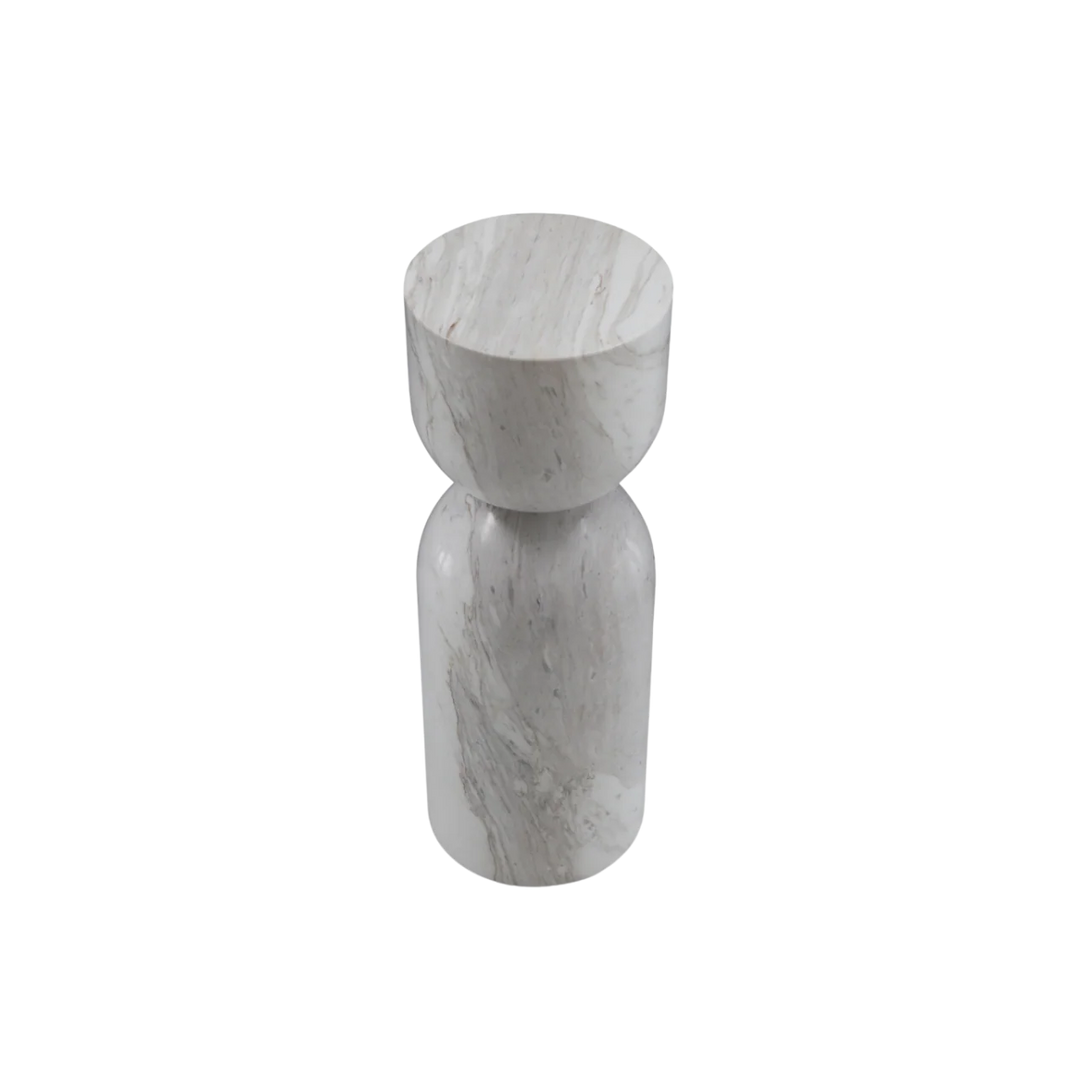 Gray marble vase on a white background