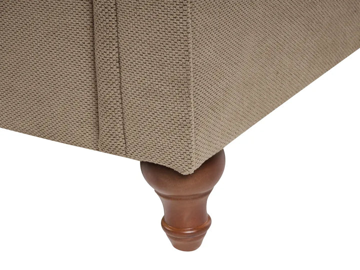 Sofa 3 Seater Fabric Brown Laurice