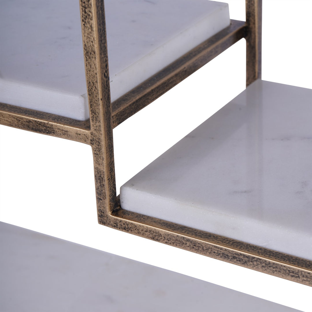 Libra Belvedere Aged Gold Multi Tier Buffet Stand