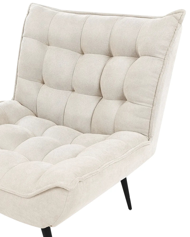 Armchair Fabric Light Beige Kronos