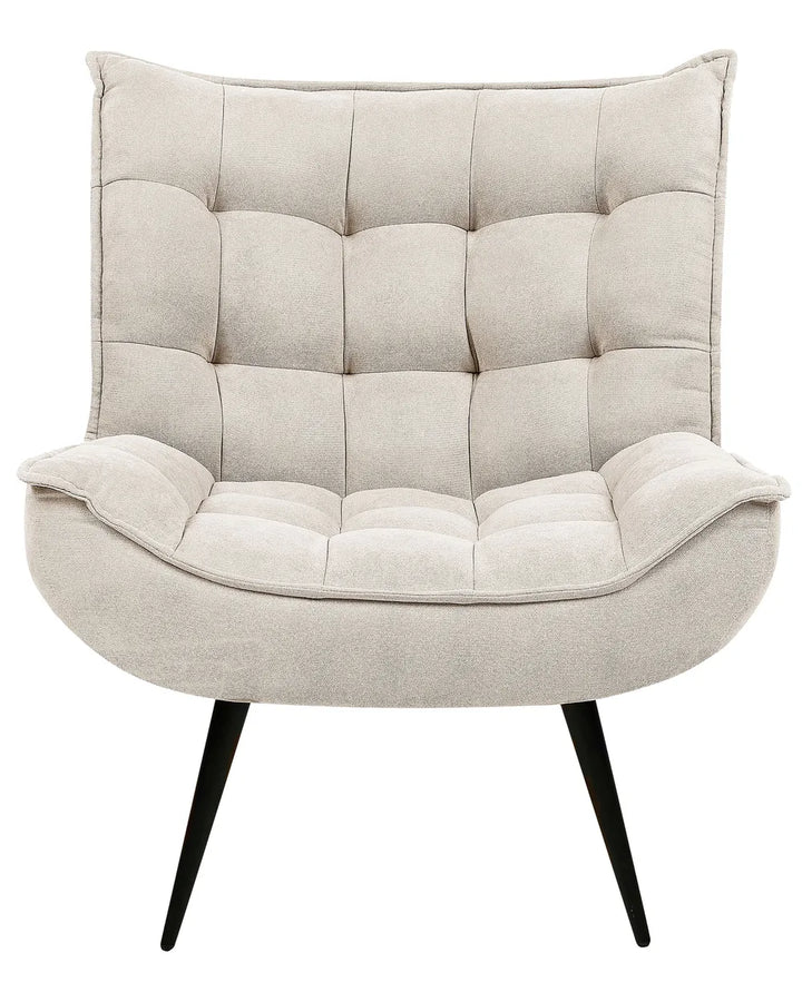Armchair Fabric Light Beige Kronos