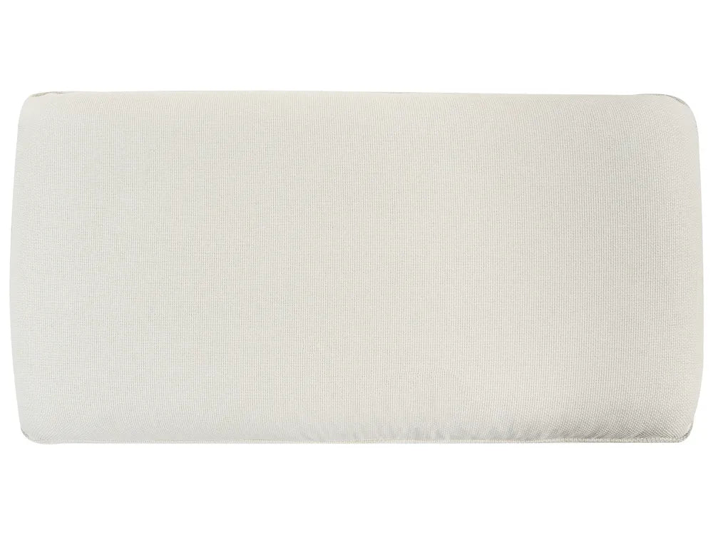 Sofa 3 Seater Fabric White with Ottoman Lilianah