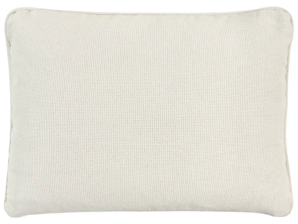 Sofa 3 Seater Fabric White with Ottoman Lilianah