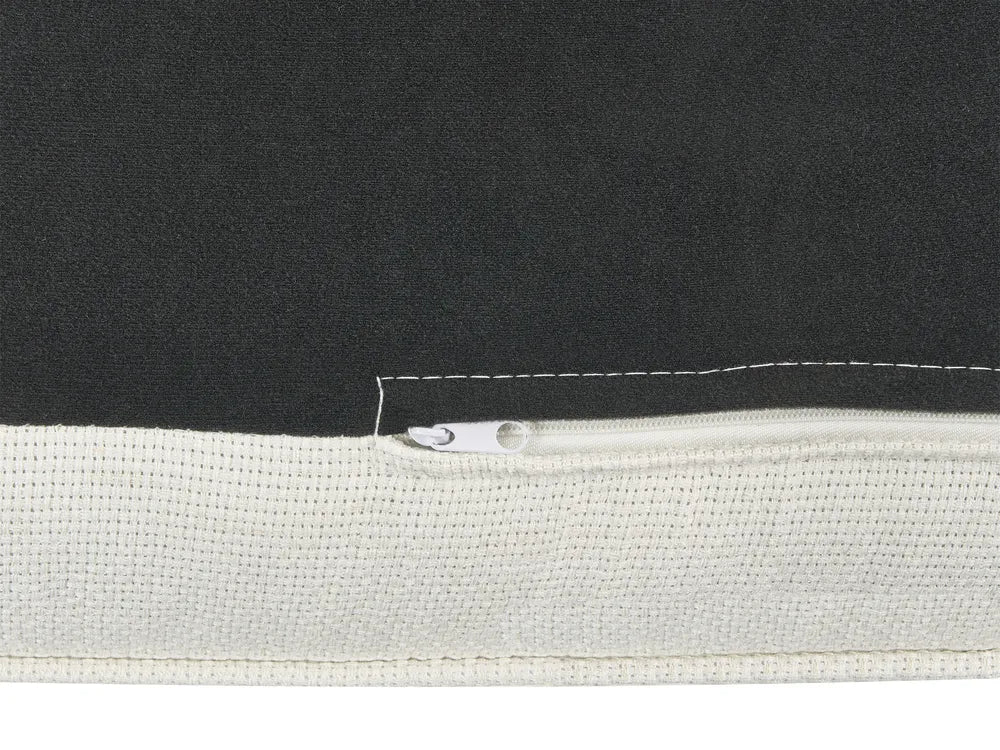 Sofa 3 Seater Fabric White with Ottoman Lilianah