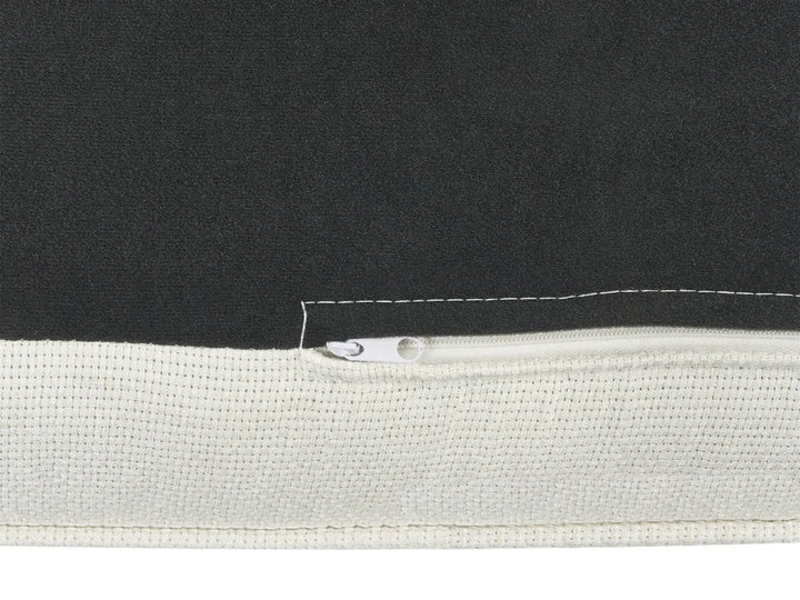 Sofa 3 Seater Fabric White with Ottoman Lilianah