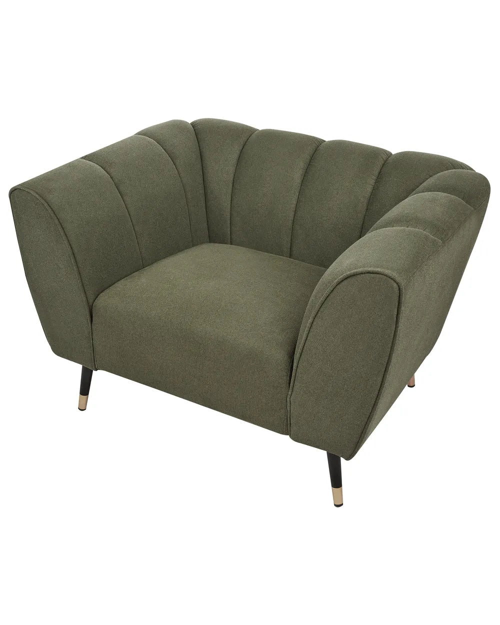 Armchair Fabric Green Anwella