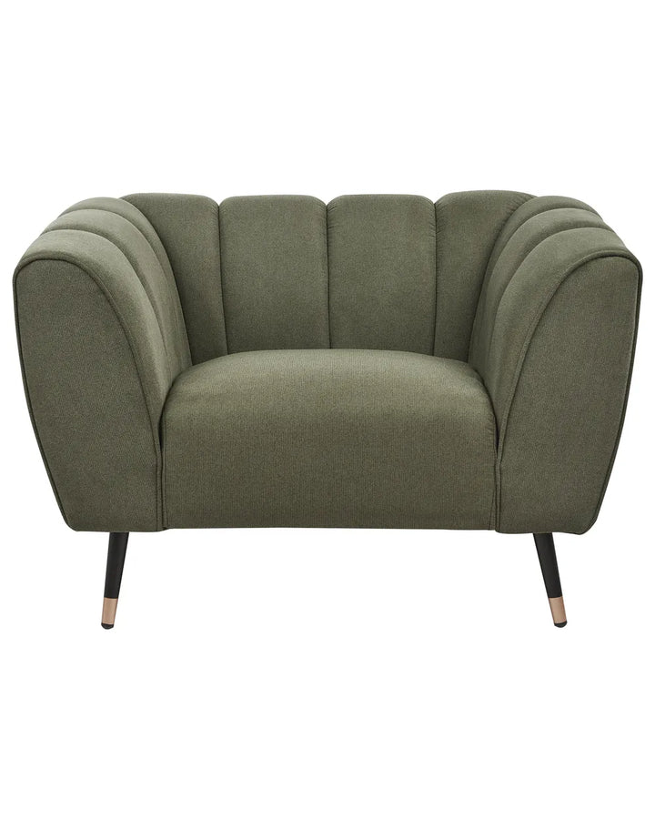 Armchair Fabric Green Anwella
