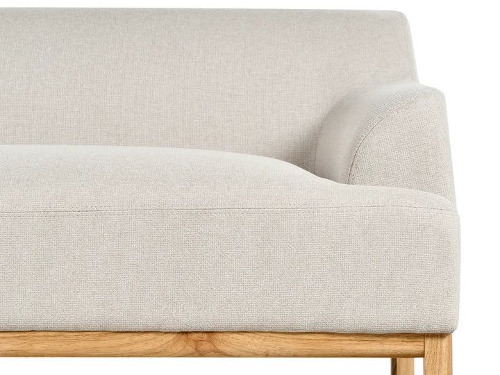 Corner Sofa 3 Seater Fabric Light Beige Right Hand Azuri