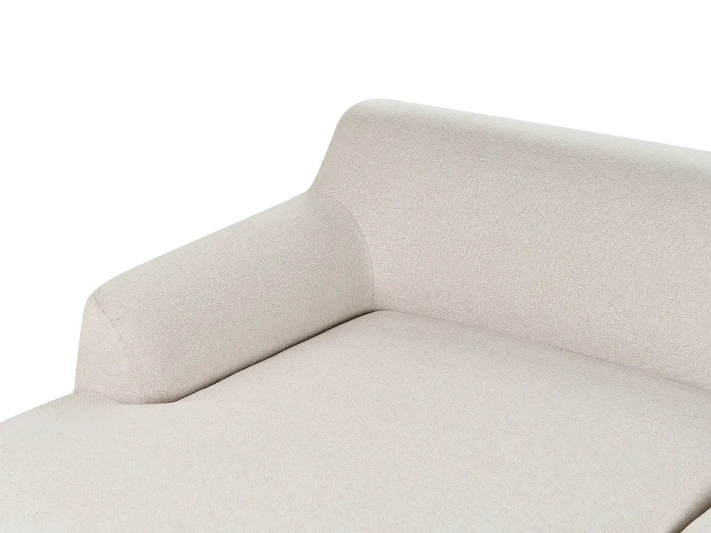 Corner Sofa 3 Seater Fabric Light Beige Right Hand Azuri